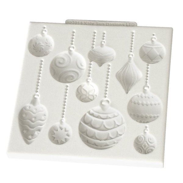 Katy Sue - Silicone Mould - Christmas Baubles