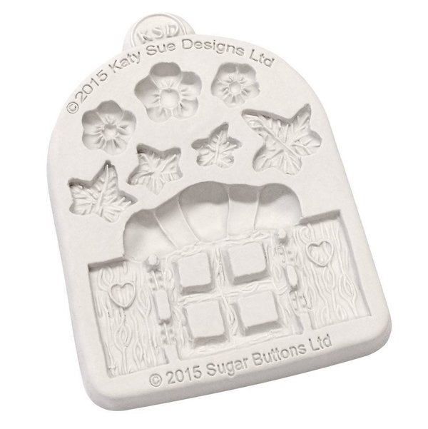 Katy Sue - Silicone Mould - Enchanted Window & Flowers