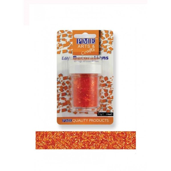 PME - Edible Glitter Flakes - Orange