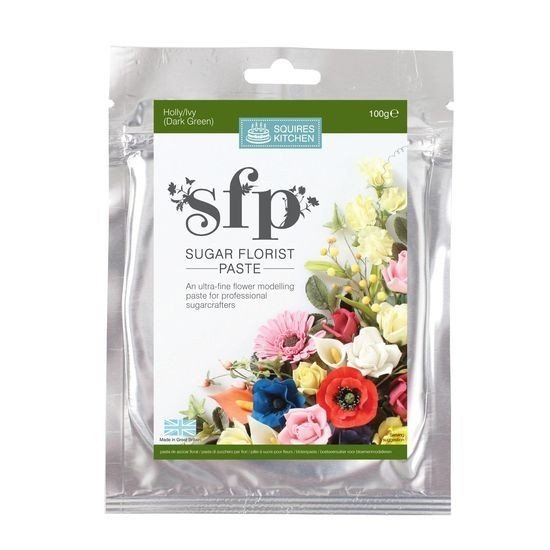Squires - Sugar Florist Paste 100g - Holly/Ivy