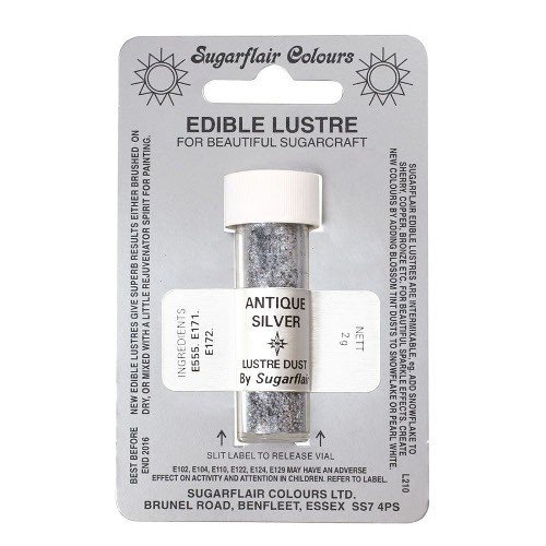 Sugarflair - Antique Silver Edible Lustre Dusting Colour