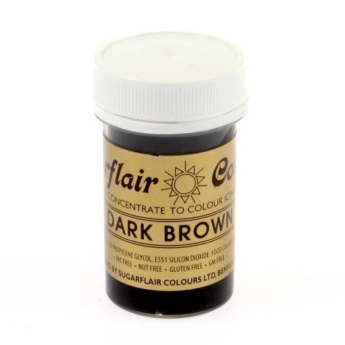 Sugarflair - Dark Brown Spectral Paste Gel Food Colouring 25g