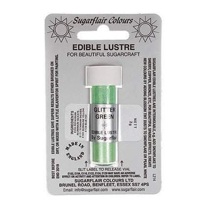Sugarflair - Glitter Green Edible Lustre Dusting Colour
