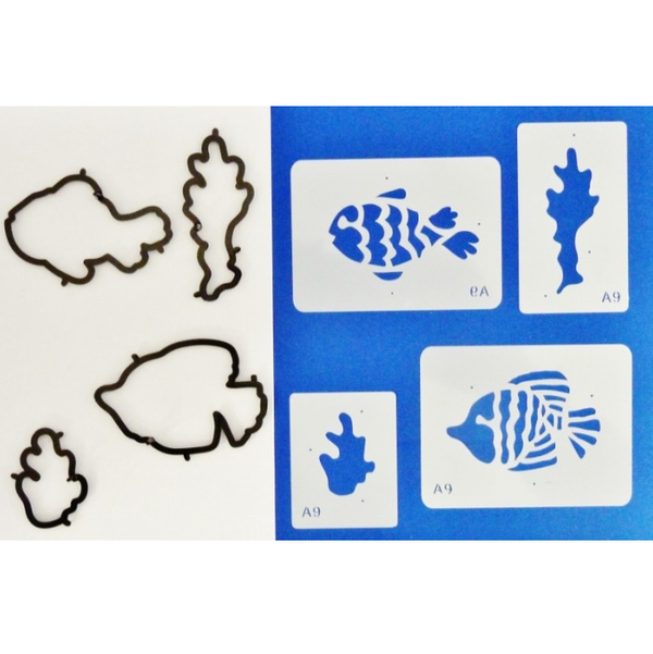 Patchwork - Themed Cutter - Fish - Stencils & Cutter Set