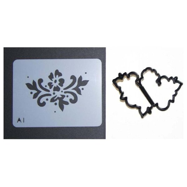 Patchwork - Flower Cutter - Blossom & Scroll - Stencil & Cutter Set