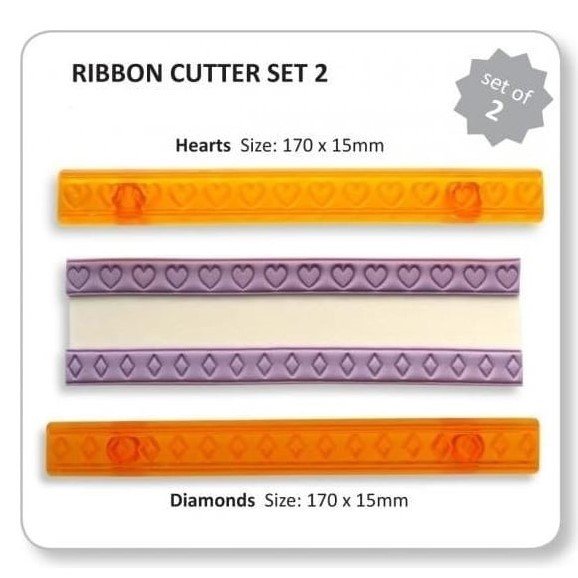 JEM - Shape Cutter - Ribbon Cutters: Heart & Diamonds