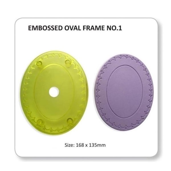 JEM - Shape Cutter - Embossed Oval Frame No 1