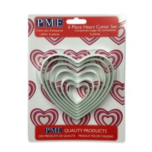 PME – Shape Cutter - 6 Piece Heart Set