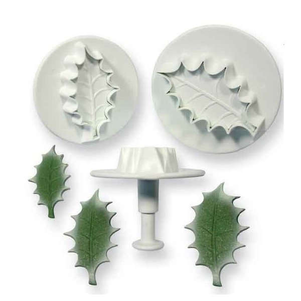 PME – Plunger Cutter - Veined Holly Leaf (S, M & L)