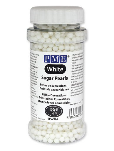 PME - Edible Sugar Pearls - White