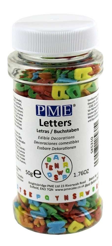 PME - Edible Sugar Letters - Multicoloured