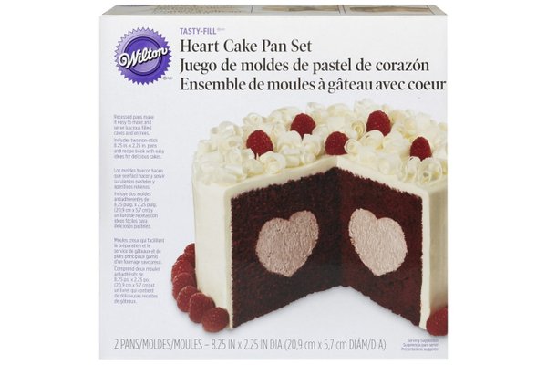 Wilton heart cake pan set.