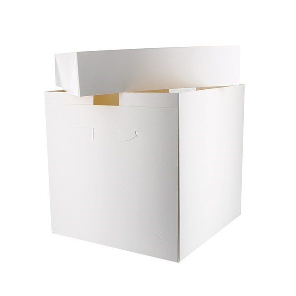 Box - 10” Tall with Lid - White