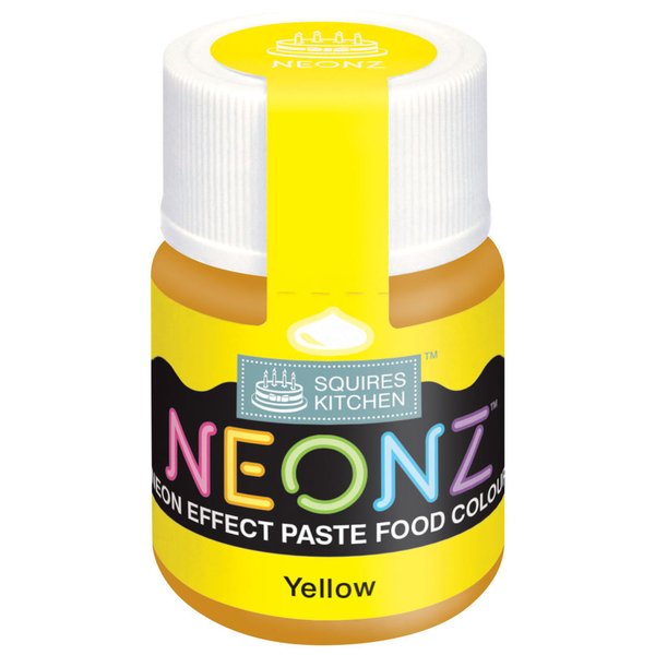 squires kitchen neon effect colour paste yellow