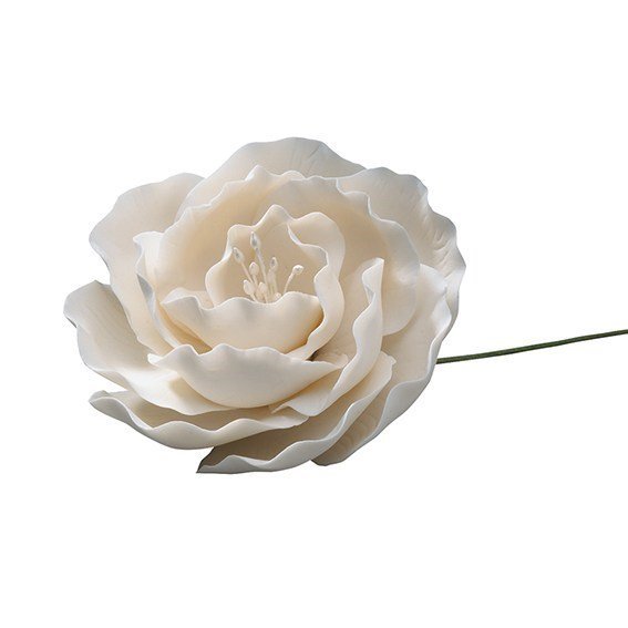 Flower Spray - White Briar Rose 76mm