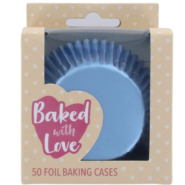 Baked with Love - Foil Baking Cases - Ice Blue