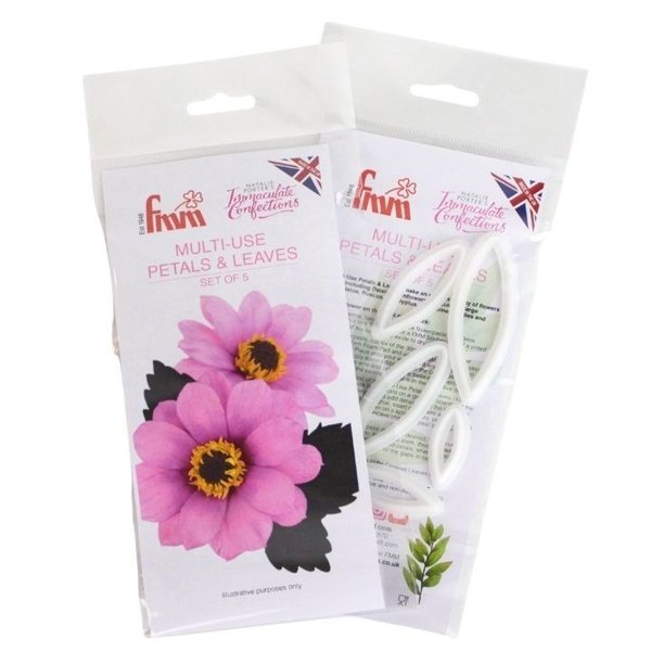 FMM - Flower Cutter - Multi Purpose Petal & Leaf Set of 5