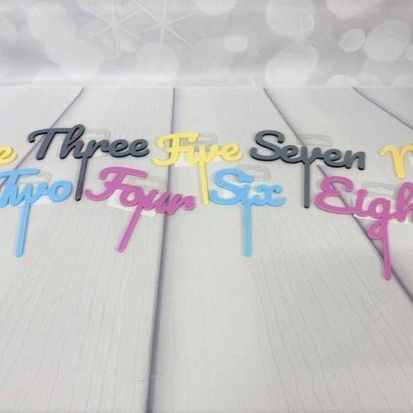 CSS - Acrylic - Number Text Celebration Topper