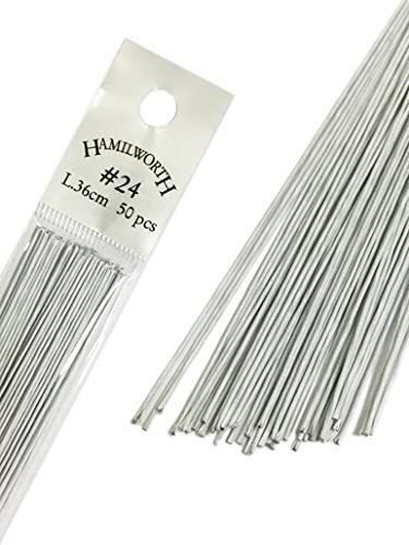 Hamilworth Silver 24 Gauge Wires pack of 50