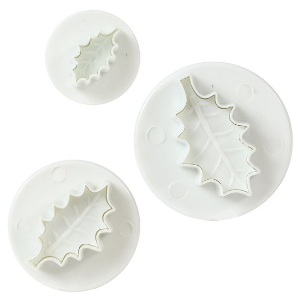Cake Star - Plunger Cutter - Holly Leaves