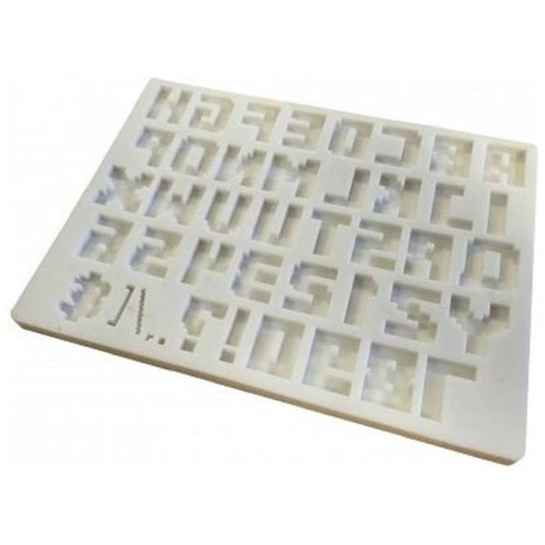 FPC Sugarcraft - Silicone Mould - Pixel Script Alphabet