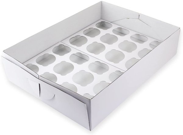 Bulk Buy - Cupcake Box - 24 Hole - White x 6
