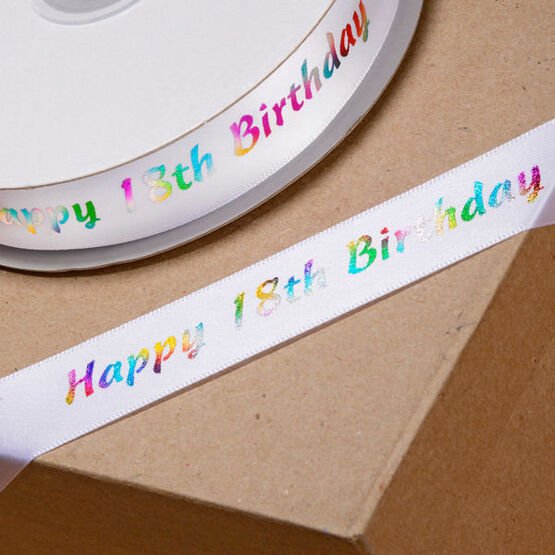Ribbon - Happy 18th Birthday - 23mm