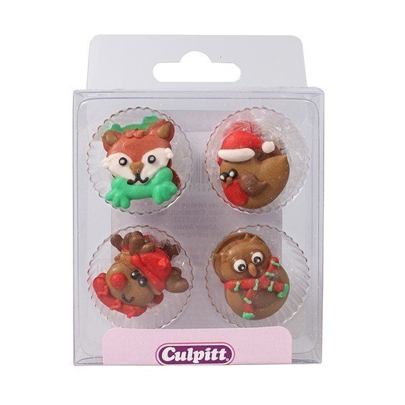 Culpitt - Edible Cupcake Toppers - 12 Winter Friends