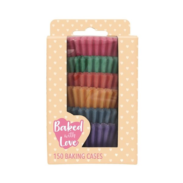 Baked with love - 150 Bright Mini Baking Cases